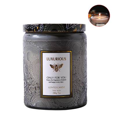 0.2kg Vegan Eco Friendly Candles , 60mm Natural Soy Wax Scented Candles